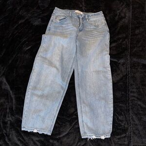 Casual Light Blue Barrel style Jeans